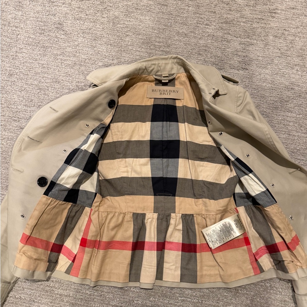 Burberry Brit Women's Beige Double-Breasted Trench Coat - Picture 8 of 10